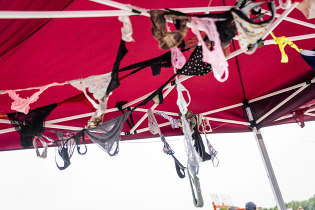 Roskilde Festival 2026 Pavilion decoration at Roskilde Festival, Thursday, July 2, 2026. (Photo: Ida Marie Odgaard Ritzau Scanpix) , Roskilde Denmark Copyright: RitzauxScanpix IdaxMariexOdgaardx spdk20260702-152419-L