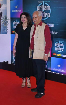 July 2, 2026, Mumbai, Maharashtra, India: L-R Indian film actress Kiran Juneja and film director Ramesh Sippy pose for a photo as they arrive for the screening web series Pritam & Pedro in Mumbai. Mumbai India  - ZUMAs197 20260702_aaa_s197_213 Copyright: xAshishxVaishnavx