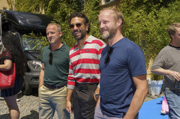Maximilian Brückner, Elyas M Barek und Florian Brückner beim Empfang des FilmFernsehFonds Bayern auf dem 43. Filmfest München 2026 auf der Praterinsel. München, 02.07.2026