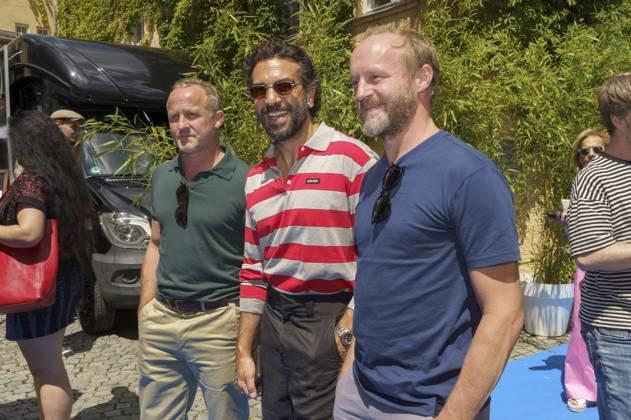 Maximilian Brückner, Elyas M Barek und Florian Brückner beim Empfang des FilmFernsehFonds Bayern auf dem 43. Filmfest München 2026 auf der Praterinsel. München, 02.07.2026