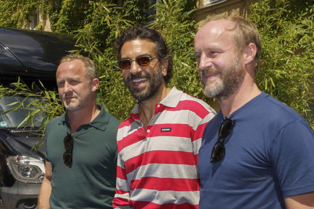 Maximilian Brückner, Elyas M Barek und Florian Brückner beim Empfang des FilmFernsehFonds Bayern auf dem 43. Filmfest München 2026 auf der Praterinsel. München, 02.07.2026