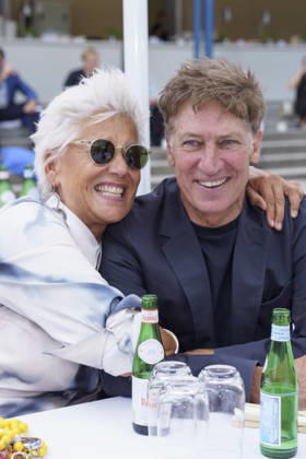 Andrea Lambsdorff und Tobias Moretti beim Empfang des FilmFernsehFonds Bayern auf dem 43. Filmfest München 2026 auf der Praterinsel. München, 02.07.2026