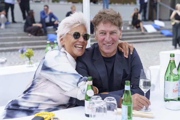 Andrea Lambsdorff und Tobias Moretti beim Empfang des FilmFernsehFonds Bayern auf dem 43. Filmfest München 2026 auf der Praterinsel. München, 02.07.2026