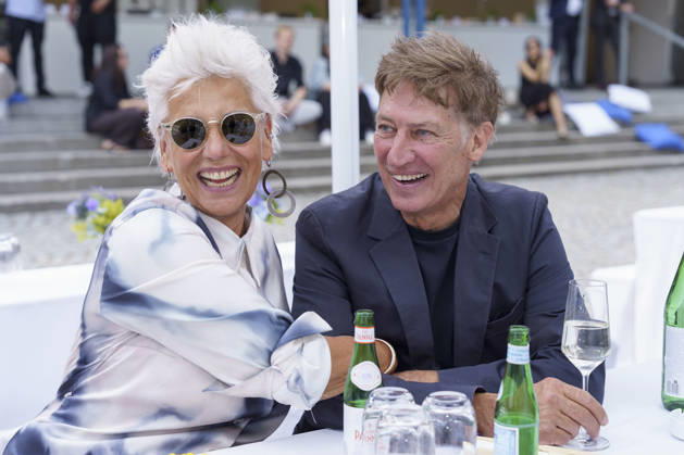 Andrea Lambsdorff und Tobias Moretti beim Empfang des FilmFernsehFonds Bayern auf dem 43. Filmfest München 2026 auf der Praterinsel. München, 02.07.2026