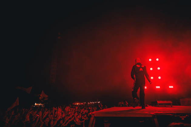 Kneecap live at Roskilde Festival 2026 Roskilde, Denmark. 03rd, July 2026. The Irish hip-hop trio Kneecap performs a live concert during Danish music festival Roskilde Festival 2026 in Roskilde. Denmark, Roskilde  Copyright: xGonzalesxPhoto ChristianxHjorthx