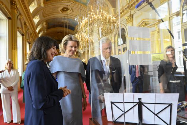 Reopening of the Royal Palace in Brussels Following Renovation BRUSSELS, BELGIUM - JULY 03: King Philippe of Belgium and Queen Mathilde of Belgium pictured visiting the reopening of the Royal Palace in Brussels following renovation pictured after on July 03, 2026 in Brussels, Belgium, 03 07 2026 Brussels Belgium  Copyright: xPhilipxReynaersx
