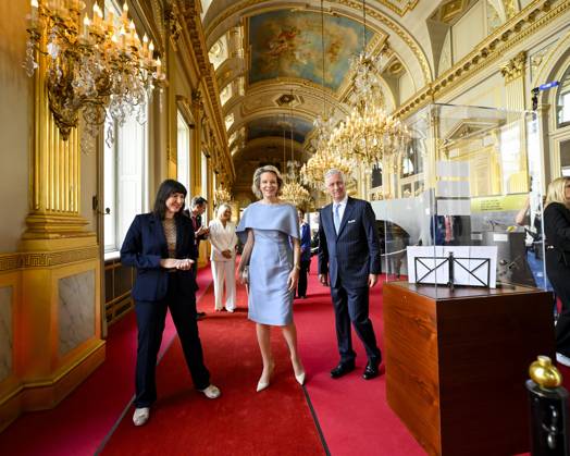 Reopening of the Royal Palace in Brussels Following Renovation BRUSSELS, BELGIUM - JULY 03: King Philippe of Belgium and Queen Mathilde of Belgium pictured visiting the reopening of the Royal Palace in Brussels following renovation pictured after on July 03, 2026 in Brussels, Belgium, 03 07 2026 Brussels Belgium  Copyright: xPhilipxReynaersx