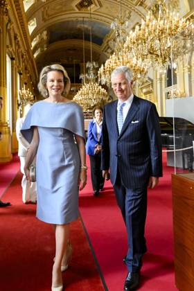 Reopening of the Royal Palace in Brussels Following Renovation BRUSSELS, BELGIUM - JULY 03: King Philippe of Belgium and Queen Mathilde of Belgium pictured visiting the reopening of the Royal Palace in Brussels following renovation pictured after on July 03, 2026 in Brussels, Belgium, 03 07 2026 Brussels Belgium  Copyright: xPhilipxReynaersx