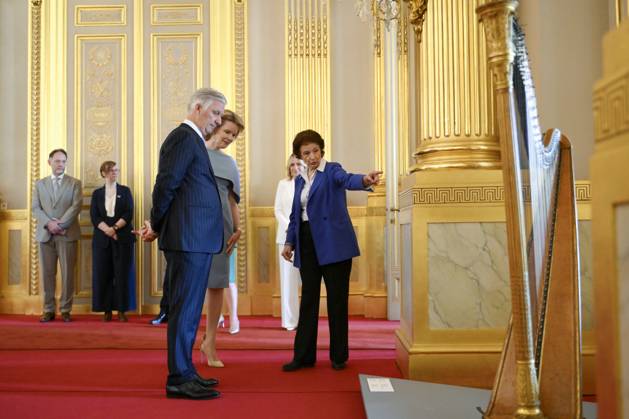 Reopening of the Royal Palace in Brussels Following Renovation BRUSSELS, BELGIUM - JULY 03: King Philippe of Belgium and Queen Mathilde of Belgium pictured visiting the reopening of the Royal Palace in Brussels following renovation pictured after on July 03, 2026 in Brussels, Belgium, 03 07 2026 Brussels Belgium  Copyright: xPhilipxReynaersx