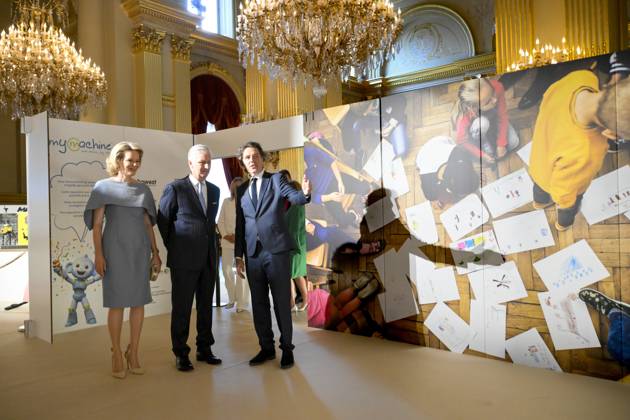 Reopening of the Royal Palace in Brussels Following Renovation BRUSSELS, BELGIUM - JULY 03: King Philippe of Belgium and Queen Mathilde of Belgium pictured visiting the reopening of the Royal Palace in Brussels following renovation pictured after on July 03, 2026 in Brussels, Belgium, 03 07 2026 Brussels Belgium  Copyright: xPhilipxReynaersx