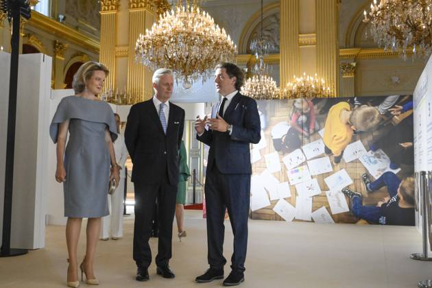 Reopening of the Royal Palace in Brussels Following Renovation BRUSSELS, BELGIUM - JULY 03: King Philippe of Belgium and Queen Mathilde of Belgium pictured visiting the reopening of the Royal Palace in Brussels following renovation pictured after on July 03, 2026 in Brussels, Belgium, 03 07 2026 Brussels Belgium  Copyright: xPhilipxReynaersx