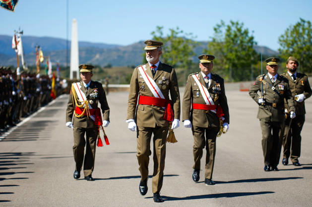 Felipe VI Presents the Royal Commissions to the 51st Class of the Non-Commissioned Officers Corps King Felipe VI presides over the ceremony to present the Royal Commissions to the 51st Class of the Non-Commissioned Officers Corps, at the General Basic Academy for Non-Commissioned Officers, on July 3, 2026, in Talarn, Lleida, Catalonia, Spain JULY 3, 2026 Kike Rincó Spain  Copyright: xKikexRinconx 7640173