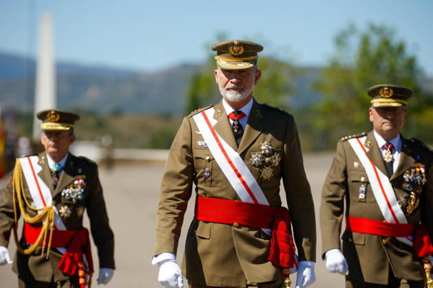 Felipe VI Presents the Royal Commissions to the 51st Class of the Non-Commissioned Officer Corps King Felipe VI presides over the ceremony to present the Royal Commissions to the 51st Class of the Non-Commissioned Officer Corps, at the General Basic Academy for Non-Commissioned Officers, on July 3, 2026, in Talarn, Lleida, Catalonia, Spain JULY 3, 2026 Kike Rincó Spain  Copyright: xKikexRinconx 7640172