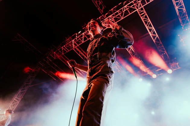 Honningbarna live at Roskilde Festival 2026 Roskilde, Denmark. 03rd, July 2026. The Norwegian punk rock band Honningbarna performs a live concert during the Danish music festival Roskilde Festival 2026 in Roskilde. Here vocalist Edvard Valberg is seen live on stage. Denmark, Roskilde  Copyright: xGonzalesxPhoto MathiasxKristensenx
