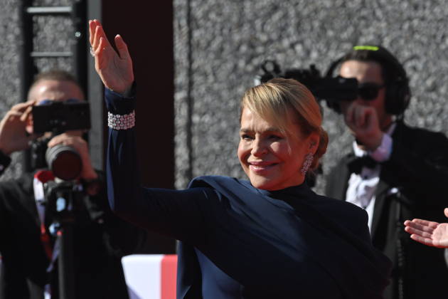 Czech actress Dagmar Havlova arrives at the opening of the 60th Karlovy Vary International Film Festival, on June 3, 2026, in Karlovy Vary, Czech Republic. (CTKxPhoto SlavomirxKubes) CTKPhotoP2026070306703  CTKPhotoP2026070306703