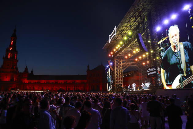 Hombres G at the Icónica Santalucía Sevilla Fest Photos from Hombres G’s concert at the Icónica Santalucía Sevilla Fest in Plaza de Espana on June 3, 2026, in Seville, Andalusia, Spain The band Hombres G at the Icónica Santalucía Sevilla Fest as part of their ‘Los Mejores Anos de Nuestra Vida 2026’ tour July 3, 2026 Rocí, Seville, Andalusia, Seville, Andalusia, Spain Copyright: xRocioxRuzx 7641337