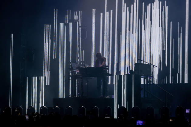 Jean Michel Jarre Concert at Noches del Botánico French electronic music composer and performer Jean Michel Jarre during a performance at the Noches del Botánico festival on July 3, 2026, in Madrid, Spain. This French artist, a pioneer of electronic music, is known for his songs Oxygène Part IV, Équinoxe Part IV, Magnetic Fields Part II, and Fourth Rendez-Vous, among others. Spain  Copyright: xRicardoxRubiox 7641501