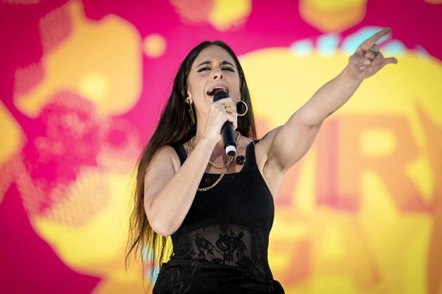 MADO María Peláe’s Campanadas de la Diversidad Celebration during the festive and advocacy event Campanadas de la Diversidad, on July 3, 2026, in Madrid, Spain. This musical event, part of the official activities of the capital’s LGBTIQ Pride festivities and held on the main stage in Plaza de Espana, features live performances and appearances by singers Natalia, María Peláe, Vicco, Soraya, and a surprise performance, as well as hosting the presentation of the Mr. Gay Spain A Pé Special Award MADRID, Spain MADRID, Spain Spain Copyright: xA.xPÃ rezxMecax 7642612