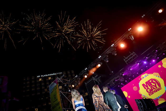 MADO’s Campanadas de la Diversidad Celebration Emma García during the festive and advocacy event Campanadas de la Diversidad, on July 3, 2026, in Madrid, Spain. This musical event, part of the official activities of the capital’s LGBTIQ Pride festivities and held on the main stage in Plaza de Espana, features live performances and appearances by singers Natalia, María Peláe, Vicco, Soraya, and a surprise performance, as well as hosting the presentation of the Mr. Gay Spain A Pé Special Award. MADRID, Spain MADRID, Spain Spain Copyright: xA.xPÃ rezxMecax 7642644