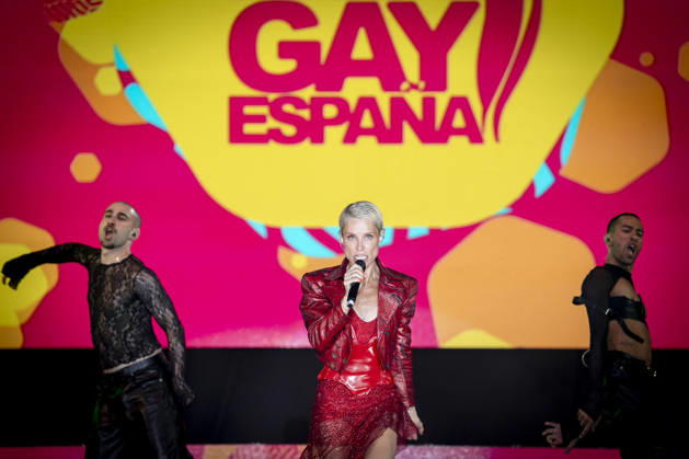 MADO’s Campanadas de la Diversidad Celebration Soraya Arnelas during the festive and advocacy event Campanadas de la Diversidad, on July 3, 2026, in Madrid, Spain. This musical event, part of the official activities of the capital’s LGBTIQ Pride festivities and held on the main stage in Plaza de Espana, features live performances by singers Natalia, María Peláe, Vicco, and Soraya, as well as a surprise performance, as well as hosting the presentation of the Mr. Gay Spain A Pé Special Award. MADRID, Spain MADRID, Spain Spain Copyright: xA.xPÃ rezxMecax 7642649