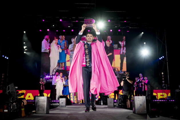 Entertainment Bilder des Tages Celebration of the 19th Mr. Gay Spain Gala by MADO’s Kevin Carrera during the pageant and musical show for the 19th Mr. Gay Spain Gala, on July 3, 2026, in Madrid, Spain. The event, one of the central and most popular events in the capital’s official LGBTIQ Pride festival program, takes place on the main stage in Plaza de Espana to select the new national representative, combining visibility for the community, the candidates’ stories of overcoming adversity, and live artistic performances. A Pé MADRID, Spain MADRID, Spain Spain Copyright: xA.xPÃ rezxMecax 7642737