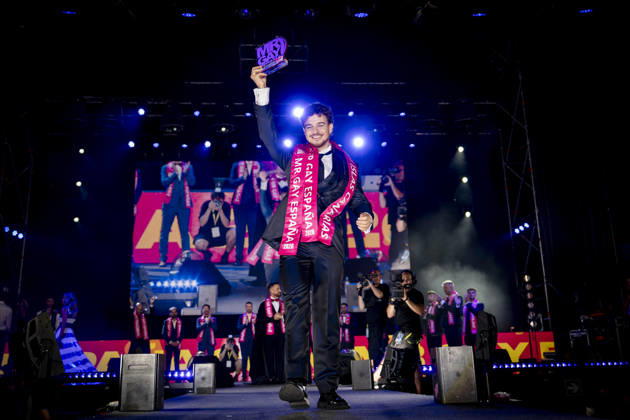 Celebration of the 19th Mr. Gay Spain Gala featuring MADO Israel de San Secundino during the pageant and musical show of the 19th Mr. Gay Spain Gala, on July 3, 2026, in Madrid, Spain. The event, one of the central and most popular events in the capital’s official LGBTIQ Pride festival program, takes place on the main stage in Plaza de Espana to select the new national representative, combining the community’s visibility, the candidates’ stories of overcoming adversity, and live artistic performances. A Pé MADRID Spain MADRID Spain Spain  Copyright: xA.xPÃ rezxMecax 7642739