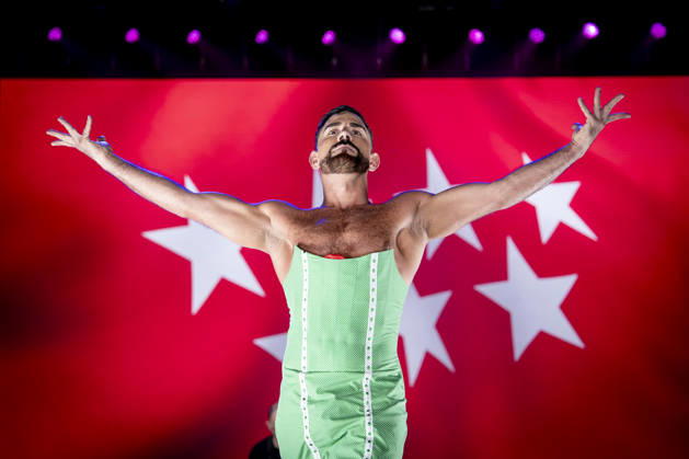 Celebration of the 19th Mr. Gay Spain Gala featuring MADO’s Keko Marcos during the pageant and musical show of the 19th Mr. Gay Spain Gala, on July 3, 2026, in Madrid, Spain. The event, one of the central and most popular highlights of the capital’s official LGBTIQ Pride festival program, takes place on the main stage in Plaza de Espana to select the new national representative, combining visibility for the community, the candidates’ stories of overcoming adversity, and live artistic performances. A Pé MADRID, Spain MADRID, Spain Spain Copyright: xA.xPÃ rezxMecax 7642764