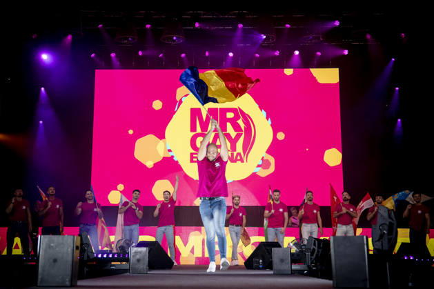 Celebration of the 19th Mr. Gay Spain Gala by MADO Claudio Ghica during the pageant and musical show for the 19th Mr. Gay Spain Gala, on July 3, 2026, in Madrid, Spain. The event, one of the central and most popular events in the capital’s official LGBTIQ Pride festival program, takes place on the main stage in Plaza de Espana to select the new national representative, combining visibility for the community, the candidates’ stories of overcoming adversity, and live artistic performances. A Pé MADRID, Spain MADRID, Spain Spain Copyright: xA.xPÃ rezxMecax 7642771