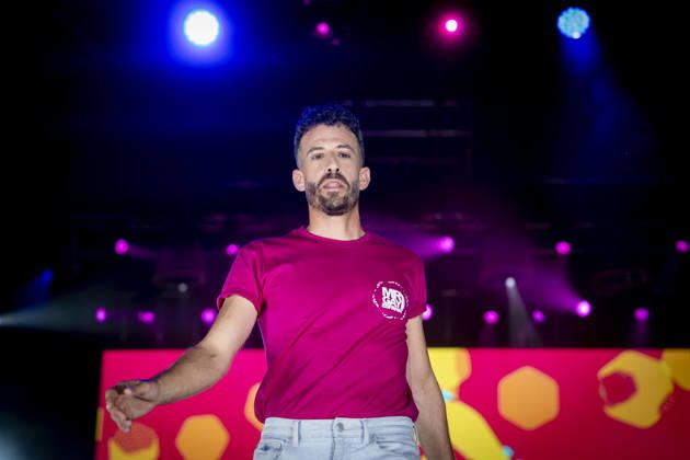 Celebration of the 19th Mr. Gay Spain Gala at MADO: Víctor Martín Rosso during the pageant and musical show for the 19th Mr. Gay Spain Gala, on July 3, 2026, in Madrid, Spain. The event, one of the central and most popular events in the capital’s official LGBTIQ Pride festival program, takes place on the main stage in Plaza de Espana to select the new national representative, combining visibility for the community, the candidates’ stories of overcoming adversity, and live artistic performances. A Pé MADRID, Spain MADRID, Spain Spain Copyright: xA.xPÃ rezxMecax 7642790
