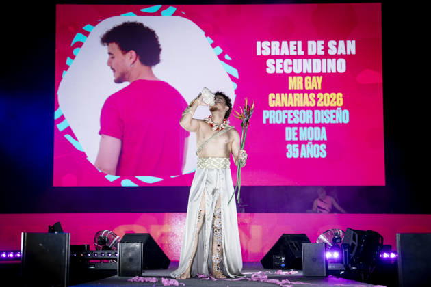 Celebration of the 19th Mr. Gay Spain Gala featuring MADO Israel de San Secundino during the pageant and musical show of the 19th Mr. Gay Spain Gala, on July 3, 2026, in Madrid, Spain. The event—one of the central and most popular events in the capital’s official LGBTIQ Pride festival program—takes place on the main stage in Plaza de Espana to select the new national representative, combining the community’s visibility, the candidates’ stories of overcoming adversity, and live artistic performances. A Pé MADRID Spain MADRID Spain Spain  Copyright: xA.xPÃ rezxMecax 7642767