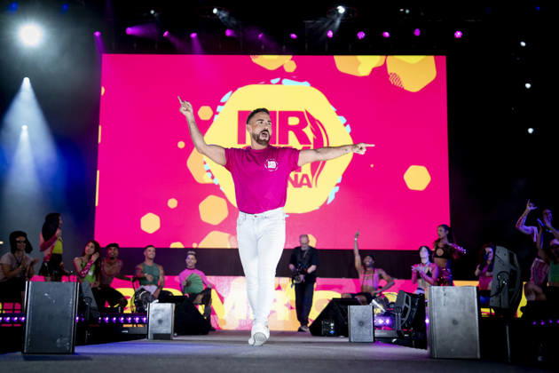 Celebration of the 19th Mr. Gay Spain Gala featuring MADO’s Keko Marcos during the pageant and musical show of the 19th Mr. Gay Spain Gala, on July 3, 2026, in Madrid, Spain. The event, one of the central and most popular highlights of the capital’s official LGBTIQ Pride festival program, takes place on the main stage in Plaza de Espana to select the new national representative, combining visibility for the community, the candidates’ stories of overcoming adversity, and live artistic performances. A Pé MADRID, Spain MADRID, Spain Spain Copyright: xA.xPÃ rezxMecax 7642792