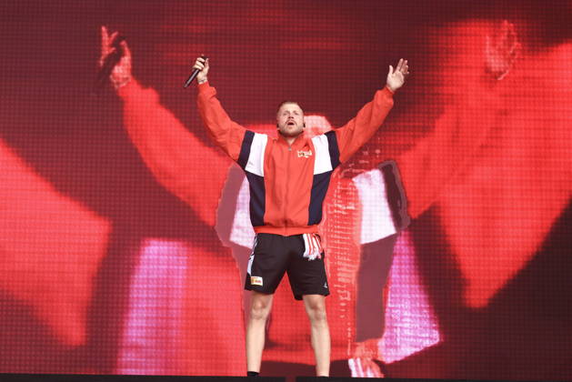 03.07.2026, Finch, Rapper, im Konzert live im Stadion Alte Försterei, Berlin, Musik, bürgerlich Nils Wehowsky, Berlin