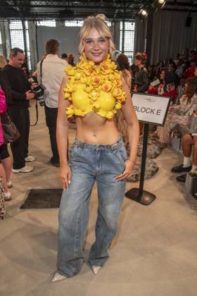 ABB HOERMANSEDER-Lara Sprengler zu Gast auf der Marina Hoermanseder Runway Show Spring Summer 2027 bei der Fashion Week Berlin im Haus der Visionaere in Berlin am 03.07.2026 Berlin Deutschland