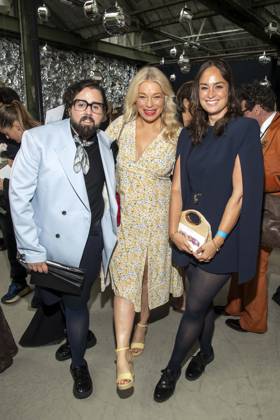 ABB HOERMANSEDER- Steven Preisner, Caterina Pogorzelski und Saskia Grimm zu Gast auf der Marina Hoermanseder Runway Show Spring Summer 2027 bei der Fashion Week Berlin im Haus der Visionaere in Berlin am 03.07.2026 Berlin Deutschland