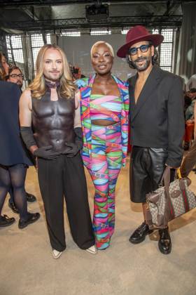 ABB HOERMANSEDER- Jack Strify, Nikeata Thompson und Massimo Sinato zu Gast auf der Marina Hoermanseder Runway Show Spring Summer 2027 bei der Fashion Week Berlin im Haus der Visionaere in Berlin am 03.07.2026 Berlin Deutschland