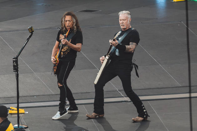Metallica live at London Stadium, London, UK, 03 July 2026 Metallica M72 World Tour Kirk Hammett & James Hetfield London Stadium Stratford, London Friday 3rd July, Credit:Justine Louise Avalon  Copyright: xJustinexLouisex xAvalonx 1114240291