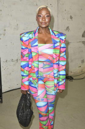 Nikeata Thompson bei der Marina Hoermanseder Fashion Show auf der Berlin Fashion Week S S 2027 im Haus der Visionäre. Berlin, 03.07.2026