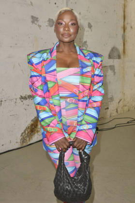 Nikeata Thompson bei der Marina Hoermanseder Fashion Show auf der Berlin Fashion Week S S 2027 im Haus der Visionäre. Berlin, 03.07.2026