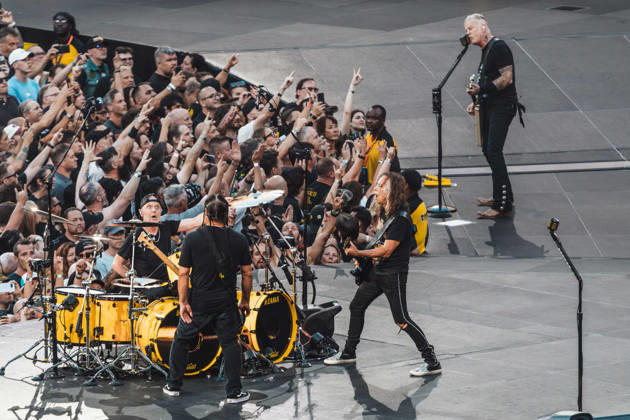 Metallica live at London Stadium, London, UK, 03 July 2026 Metallica M72 World Tour Lars Ulrich, Robert Trujillo, Kirk Hammett & James Hetfield London Stadium Stratford, London Friday 3rd July London Stadium Stratford, London Friday 3rd July, Credit:Justine Louise Avalon  Copyright: xJustinexLouisex xAvalonx 1114240357