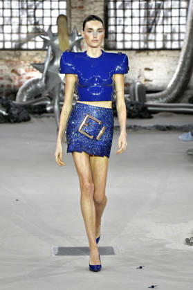 Model bei der Marina Hoermanseder Fashion Show auf der Berlin Fashion Week S S 2027 im Haus der Visionäre. Berlin, 03.07.2026