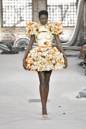 Model bei der Marina Hoermanseder Fashion Show auf der Berlin Fashion Week S S 2027 im Haus der Visionäre. Berlin, 03.07.2026