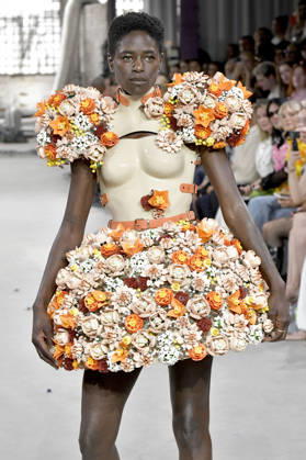 Model bei der Marina Hoermanseder Fashion Show auf der Berlin Fashion Week S S 2027 im Haus der Visionäre. Berlin, 03.07.2026