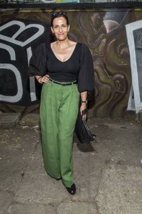 Mode, Berlin Fashion Week, Gäste der Kilian Kerner Modenschau ABB KERNER- Ulrike Frank zu Gast bei der Kilan Kerner SPRING SUMMER 2027 auf der Fashion Week in der Skaterhalle in Berlin am 03.07.2026 Berlin Deutschland