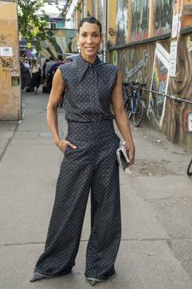 Mode, Berlin Fashion Week, Gäste der Kilian Kerner Modenschau ABB KERNER- Annabelle Mandeng zu Gast bei der Kilan Kerner SPRING SUMMER 2027 auf der Fashion Week in der Skaterhalle in Berlin am 03.07.2026 Berlin Deutschland