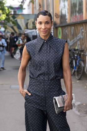 Mode, Berlin Fashion Week, Gäste der Kilian Kerner Modenschau ABB KERNER- Annabelle Mandeng zu Gast bei der Kilan Kerner SPRING SUMMER 2027 auf der Fashion Week in der Skaterhalle in Berlin am 03.07.2026 Berlin Deutschland