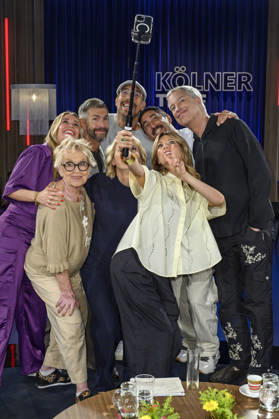 Sandra Sprünken, Hannelore Becker, Micky Beisenherz, Susan Link, Maximilian Pollux, Ella Endlich, Eko Fresh und Thomas Hermanns bei der Aufzeichnung der WDR-Talkshow Kölner Treff im WDR Studio BS 3. Köln, 03.07.2026