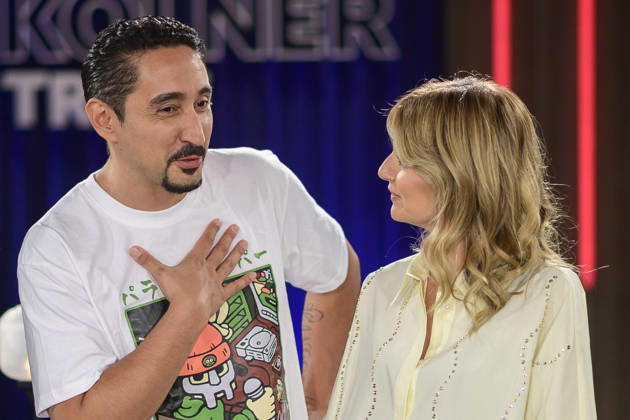 Eko Fresh und Ella Endlich bei der Aufzeichnung der WDR-Talkshow Kölner Treff im WDR Studio BS 3. Köln, 03.07.2026