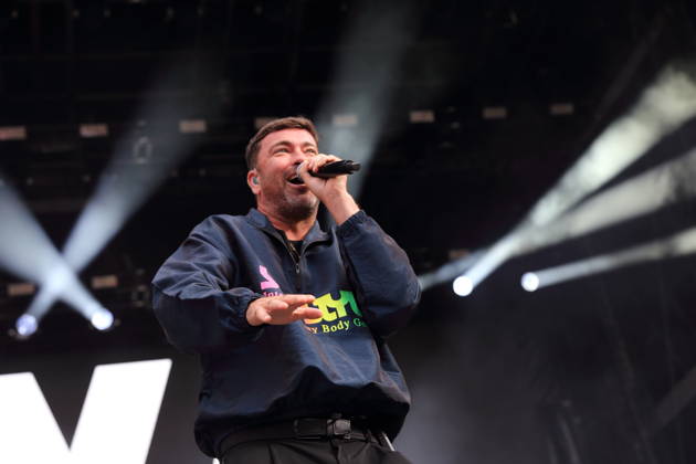 Marten Laciny alias Marteria bei einem Konzert als Support für Nils Wehowsky alias Finch im Stadion An der Alten Försterei in Berlin, 3. Juli 2026. Marteria Konzert Berlin