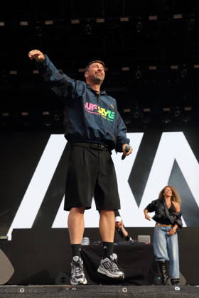 Marten Laciny alias Marteria bei einem Konzert als Support für Nils Wehowsky alias Finch im Stadion An der Alten Försterei in Berlin, 3. Juli 2026. Marteria Konzert Berlin
