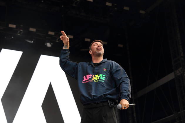 Marten Laciny alias Marteria bei einem Konzert als Support für Nils Wehowsky alias Finch im Stadion An der Alten Försterei in Berlin, 3. Juli 2026. Marteria Konzert Berlin